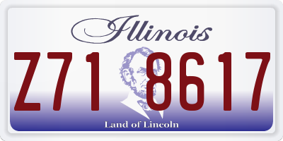 IL license plate Z718617