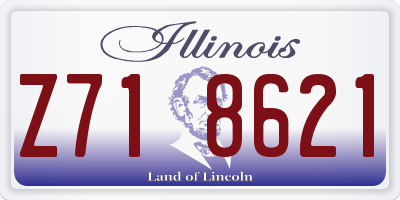 IL license plate Z718621