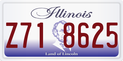 IL license plate Z718625