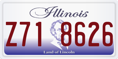 IL license plate Z718626