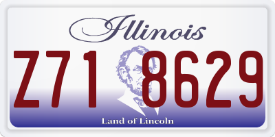 IL license plate Z718629