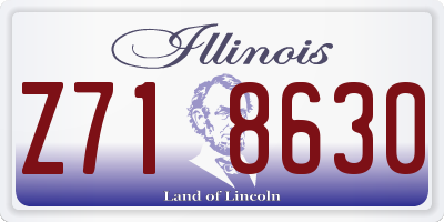 IL license plate Z718630