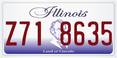 IL license plate Z718635