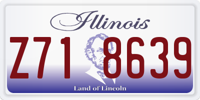 IL license plate Z718639