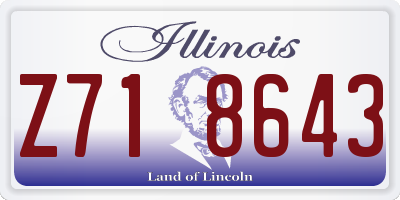 IL license plate Z718643
