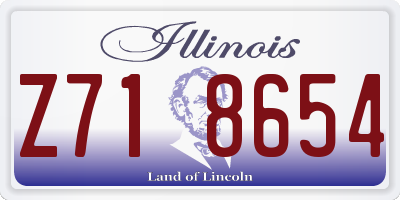 IL license plate Z718654