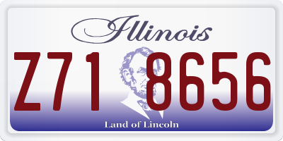 IL license plate Z718656