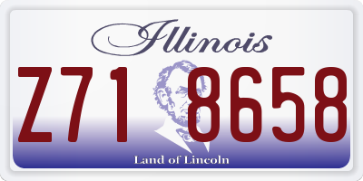 IL license plate Z718658