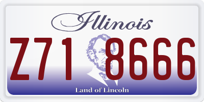 IL license plate Z718666