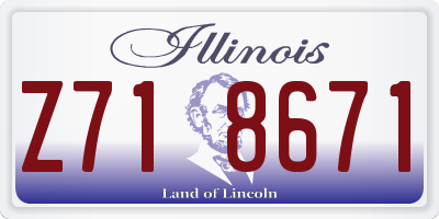 IL license plate Z718671