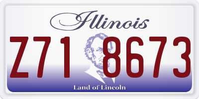 IL license plate Z718673