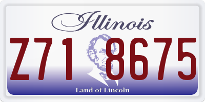 IL license plate Z718675