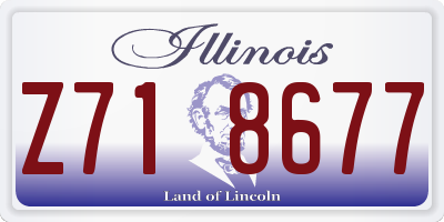 IL license plate Z718677