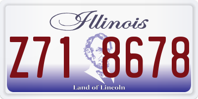 IL license plate Z718678