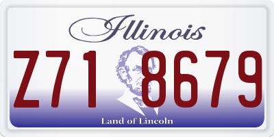 IL license plate Z718679