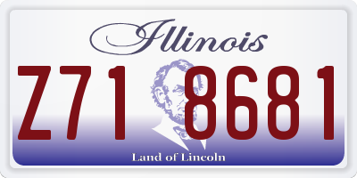 IL license plate Z718681