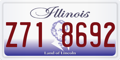 IL license plate Z718692