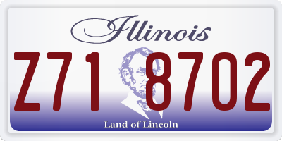 IL license plate Z718702