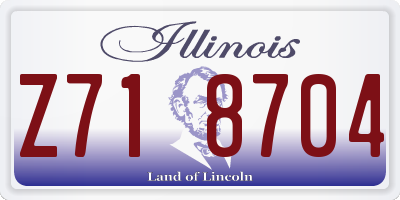 IL license plate Z718704