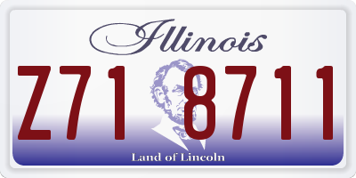 IL license plate Z718711