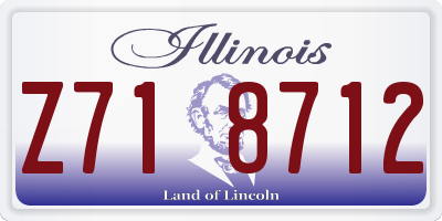 IL license plate Z718712