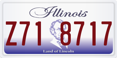 IL license plate Z718717