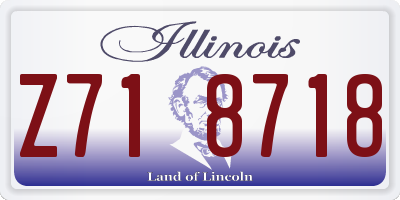 IL license plate Z718718