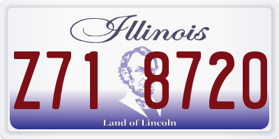 IL license plate Z718720