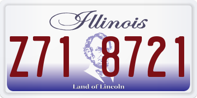 IL license plate Z718721