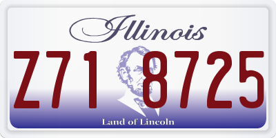 IL license plate Z718725