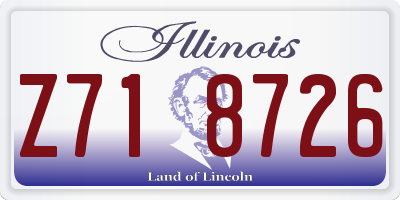 IL license plate Z718726