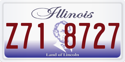 IL license plate Z718727