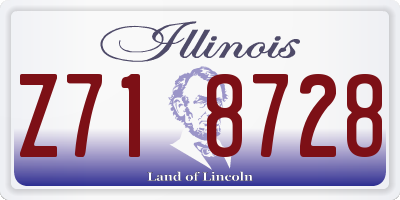 IL license plate Z718728