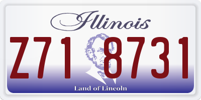 IL license plate Z718731