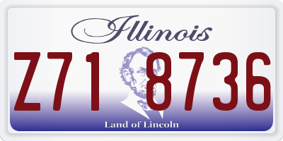 IL license plate Z718736