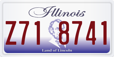 IL license plate Z718741