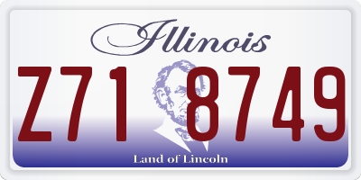 IL license plate Z718749