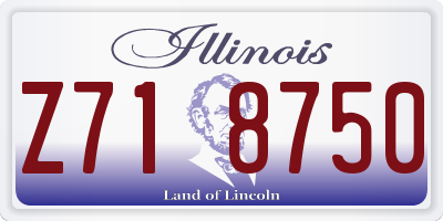 IL license plate Z718750