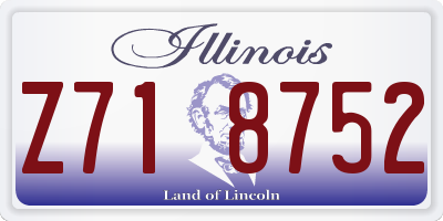 IL license plate Z718752