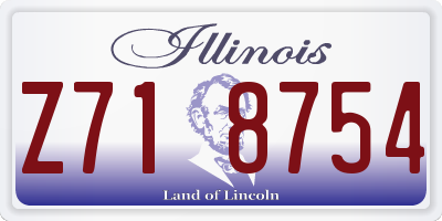 IL license plate Z718754