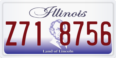 IL license plate Z718756