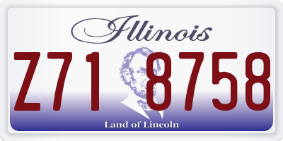 IL license plate Z718758