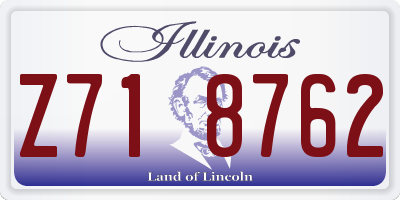 IL license plate Z718762