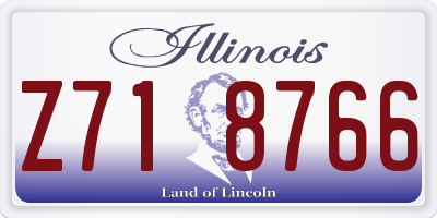 IL license plate Z718766