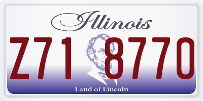 IL license plate Z718770