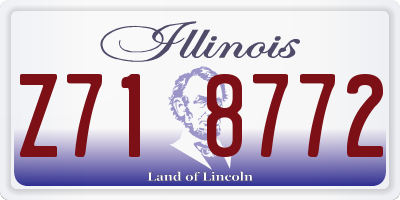 IL license plate Z718772