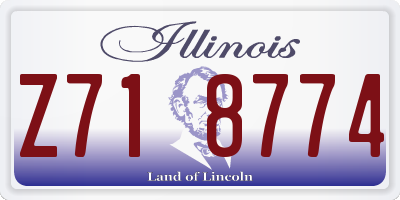 IL license plate Z718774
