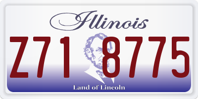 IL license plate Z718775