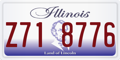 IL license plate Z718776