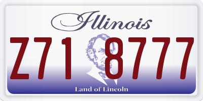 IL license plate Z718777